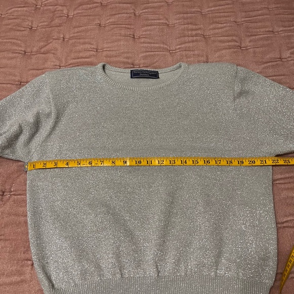 Norton McNaughton sparkly silver short sleeved 
Sweater - Picture 7 of 7